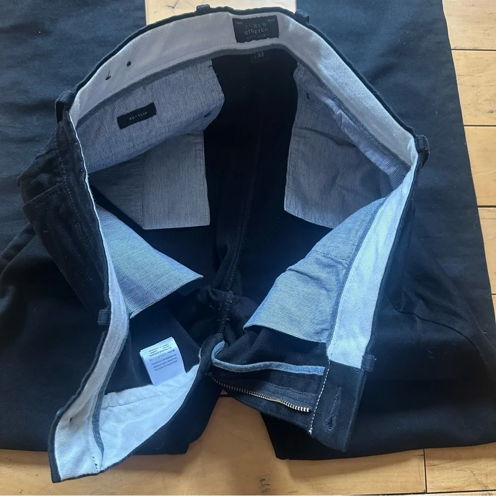 💜 J. Crew Black Stretch 484 Slim Fit Chino Pant (W28 L32)